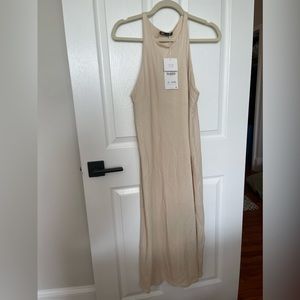 Zara Ivory Halter Midi Dress